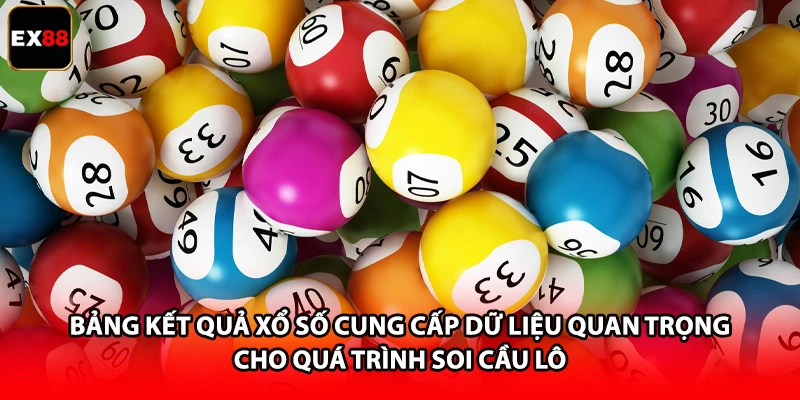 Bảng kết quả xổ số cung cấp dữ liệu quan trọng cho quá trình soi cầu lô